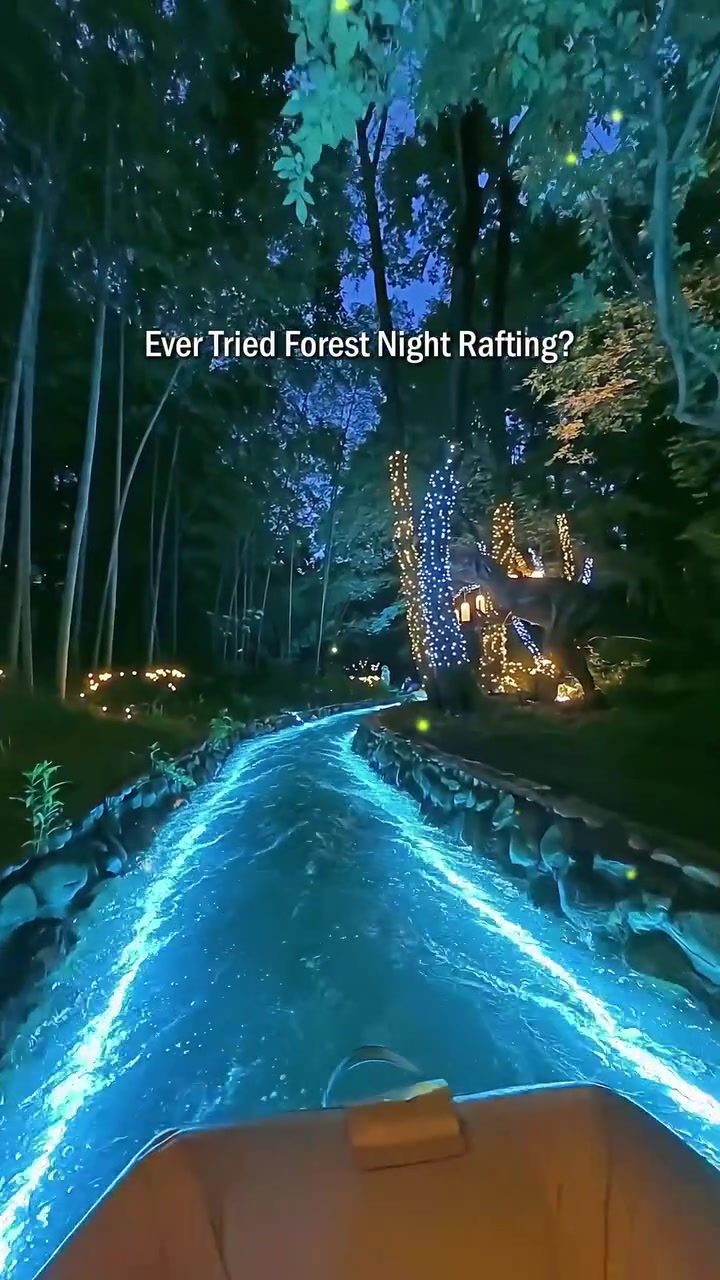 Maoshan Forest's Magical Night Rafting Adventure