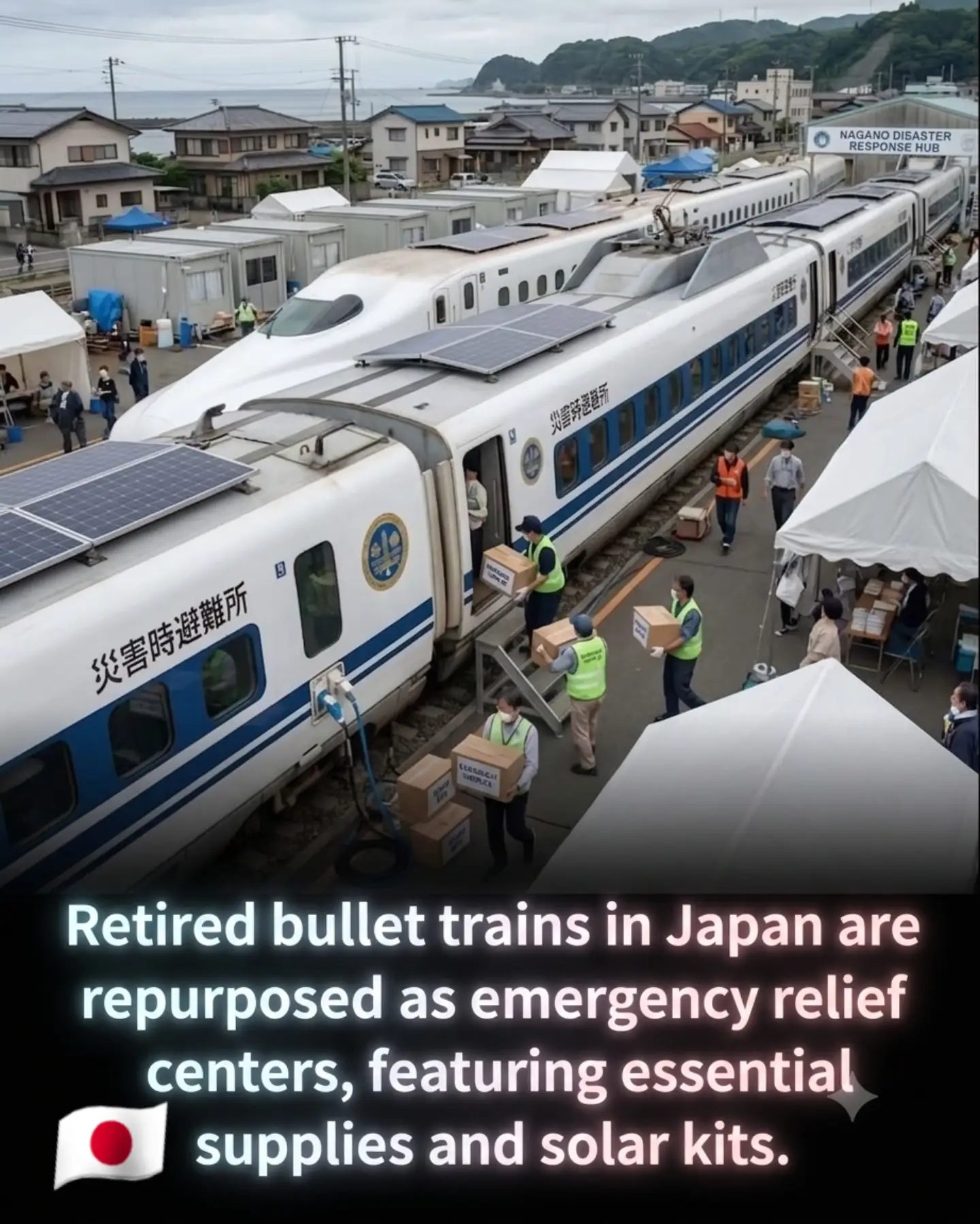 Japan's Repurposed Bullet Trains: Emergency Relief Powered by Solar