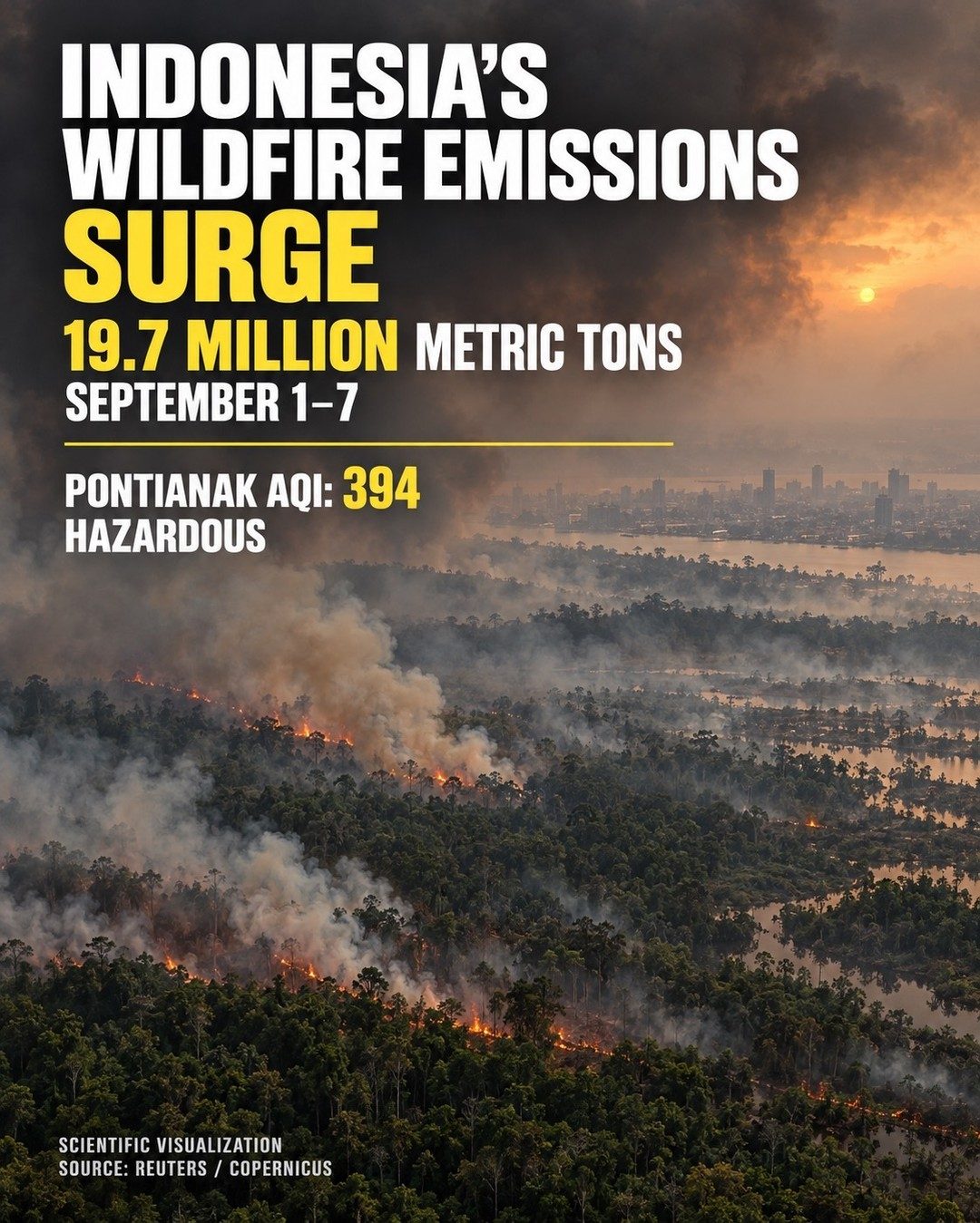 Indonesia Wildfires: 19.7 Million Metric Tons Emitted