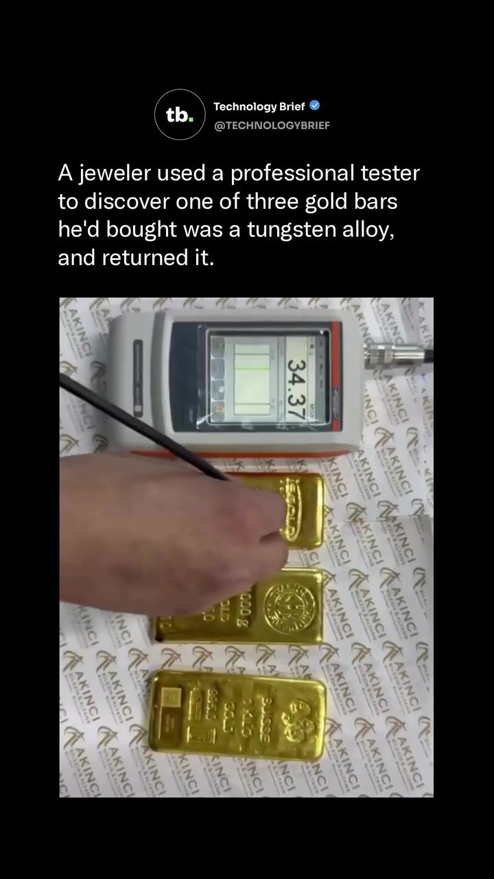 Using AKINCI Gold Tester to Expose Tungsten-Filled Counterfeit Bars