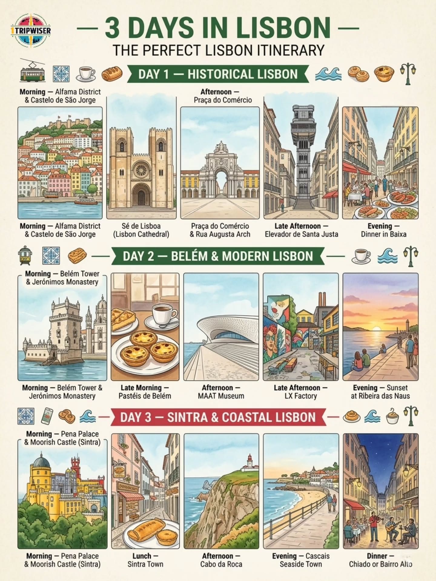 Ultimate 3-Day Lisbon Itinerary: Historical Sites to Coastal Gems