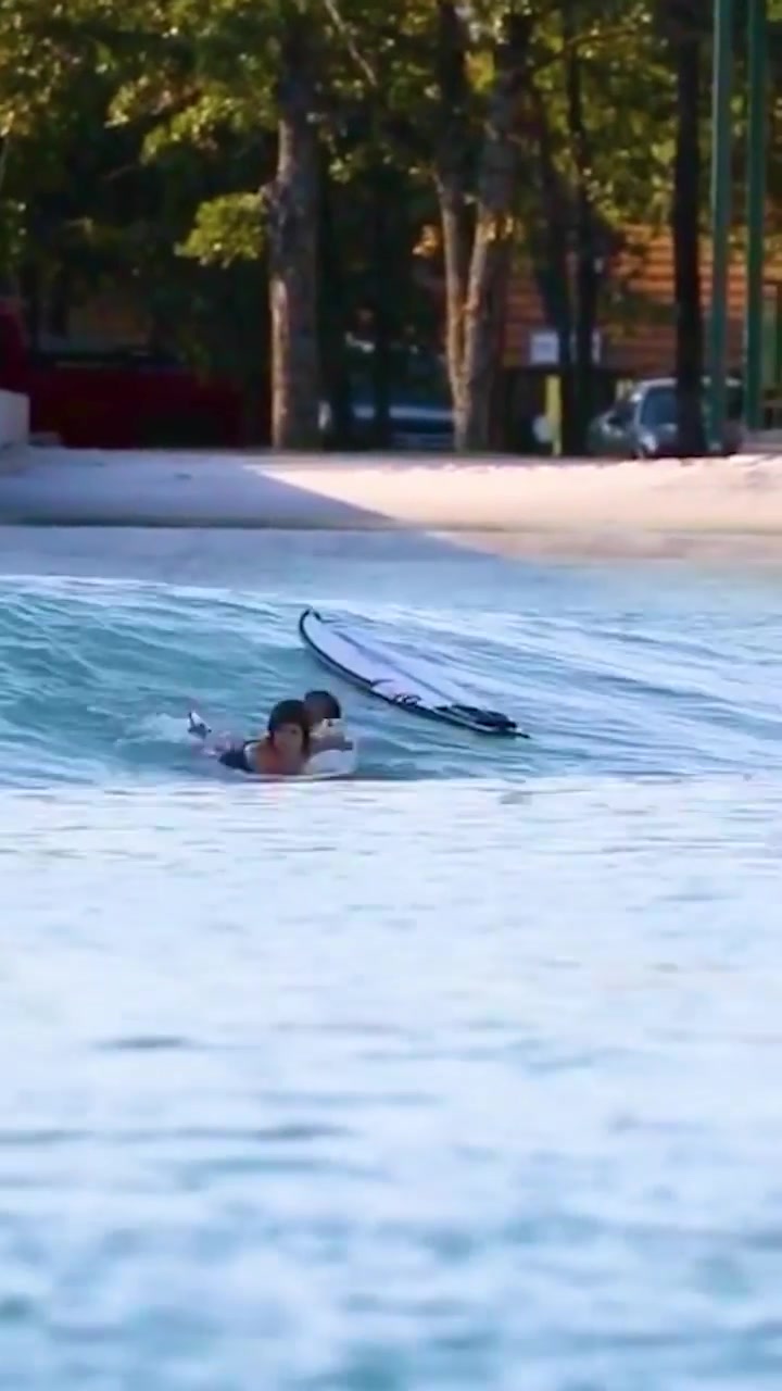 Wave Surfing in a Pool: Sure Surfboard Demo