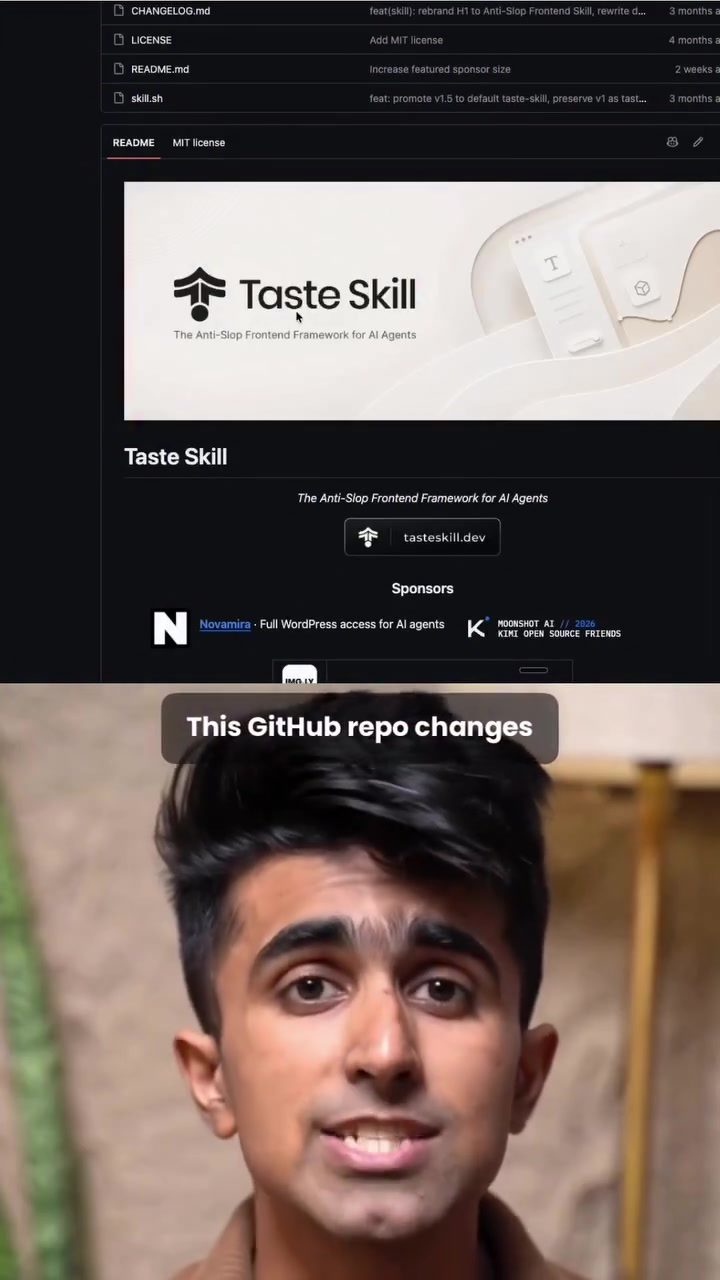 Elevate AI Web Design with Taste Skill Framework