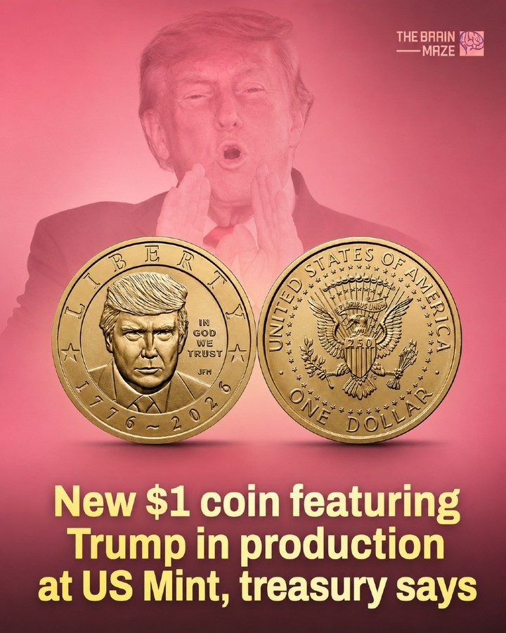 Trump's New Gold-coloured 2026 Dollar Coin