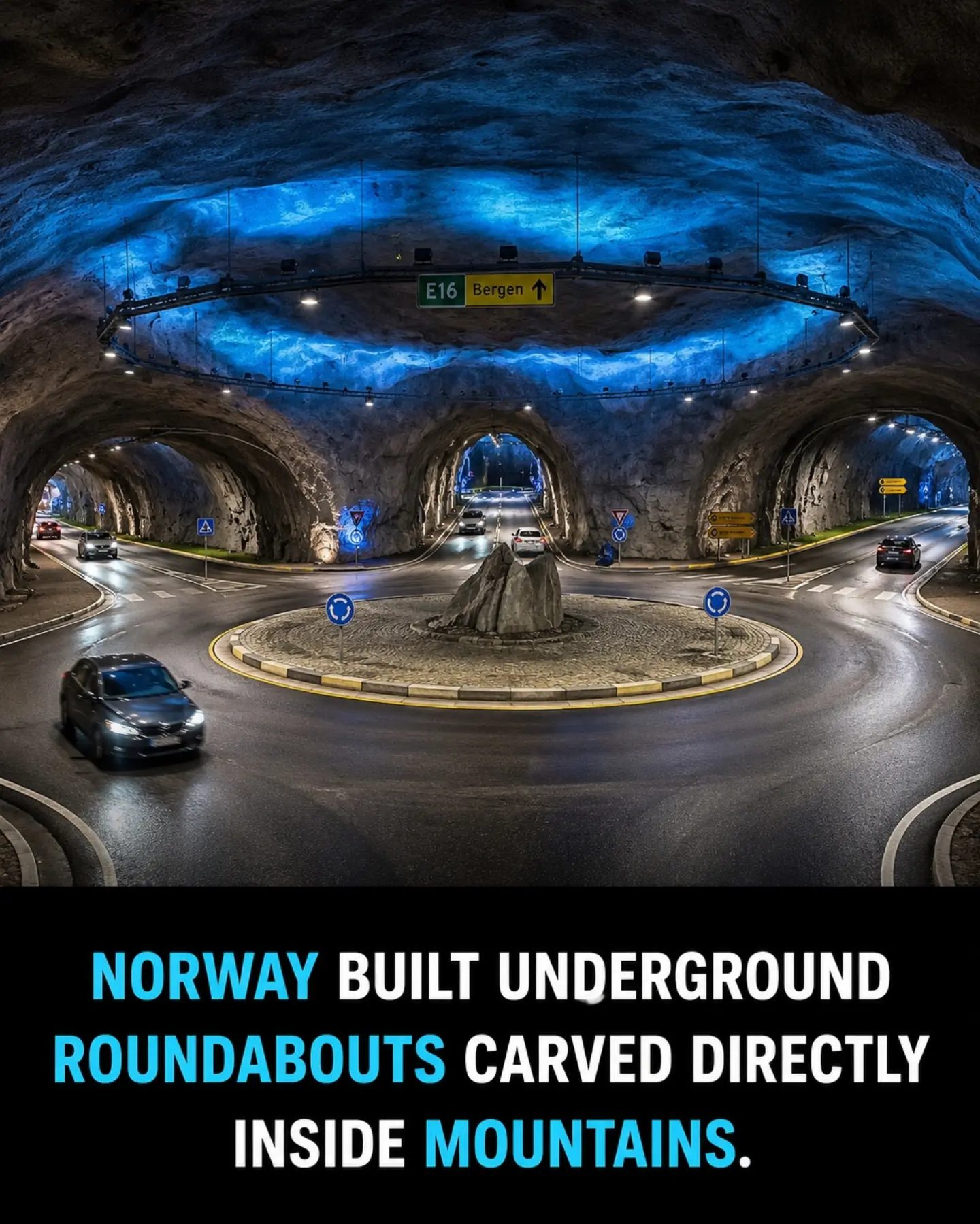 Awe-Inspiring: Norway's Underground Mountain Roundabouts