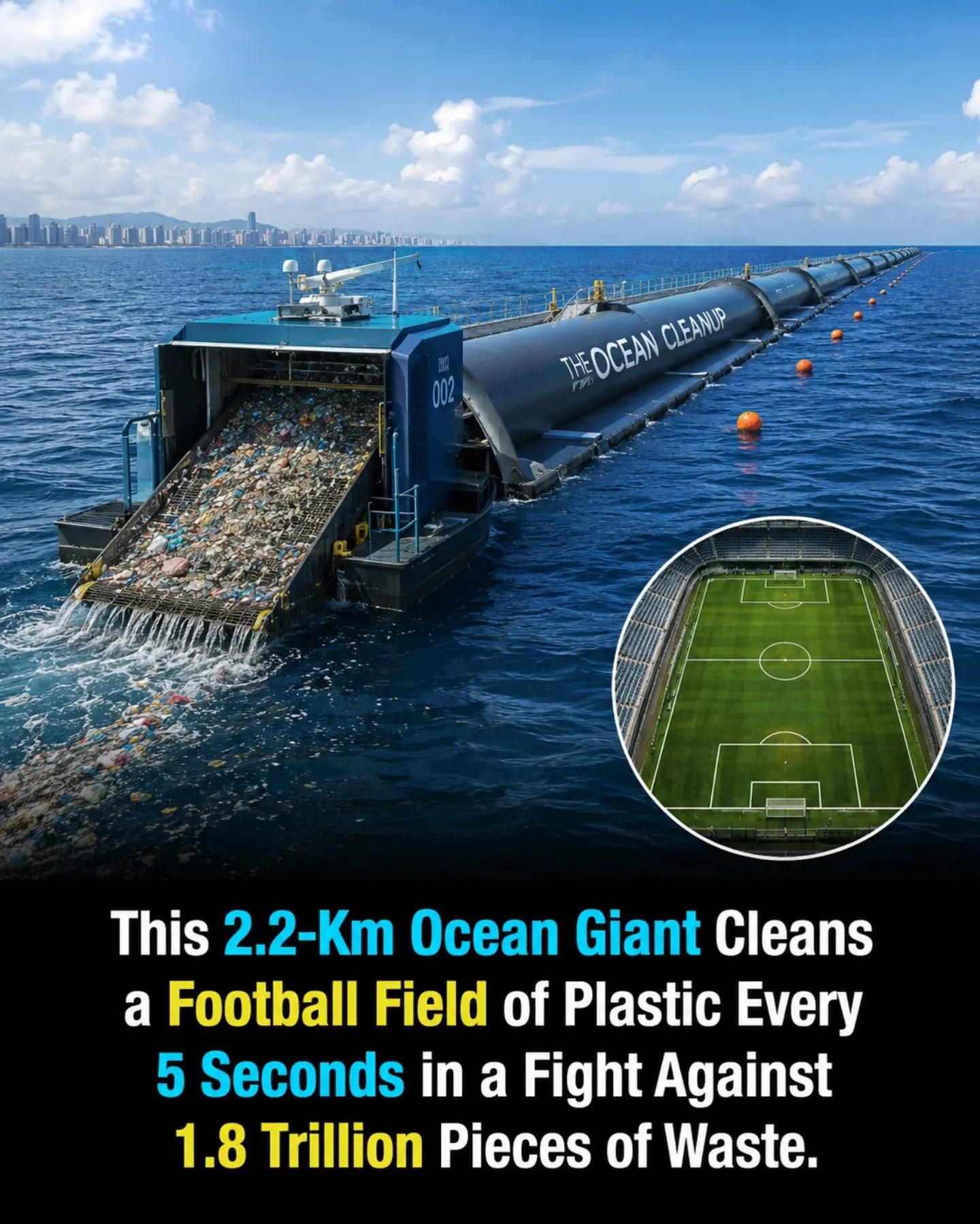The Ocean Cleanup's 002: Fighting 1.8 Trillion Pieces of Plastic Waste
