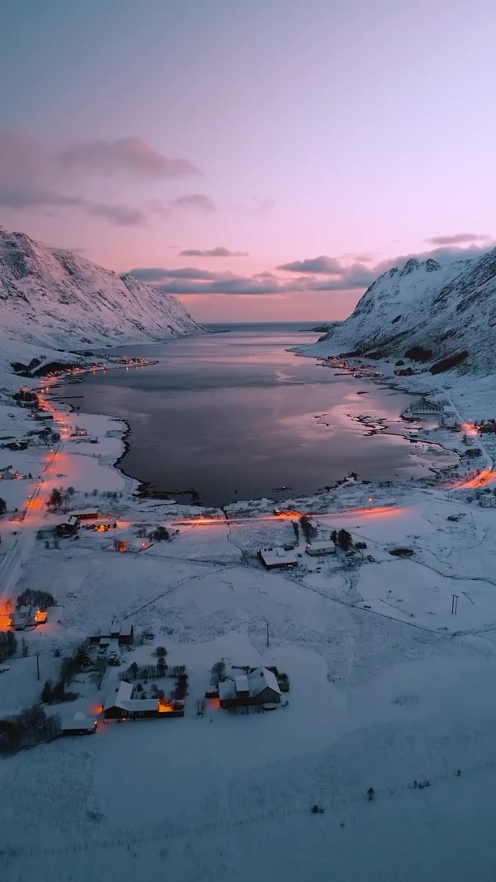 Fjord Norway Twilight Landscape by Mauro Canta