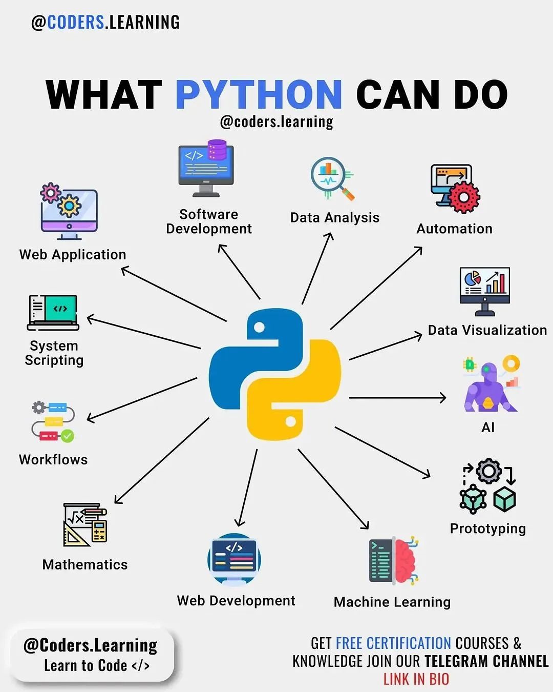 Python's Versatility: Applications in Data, AI, and Development
