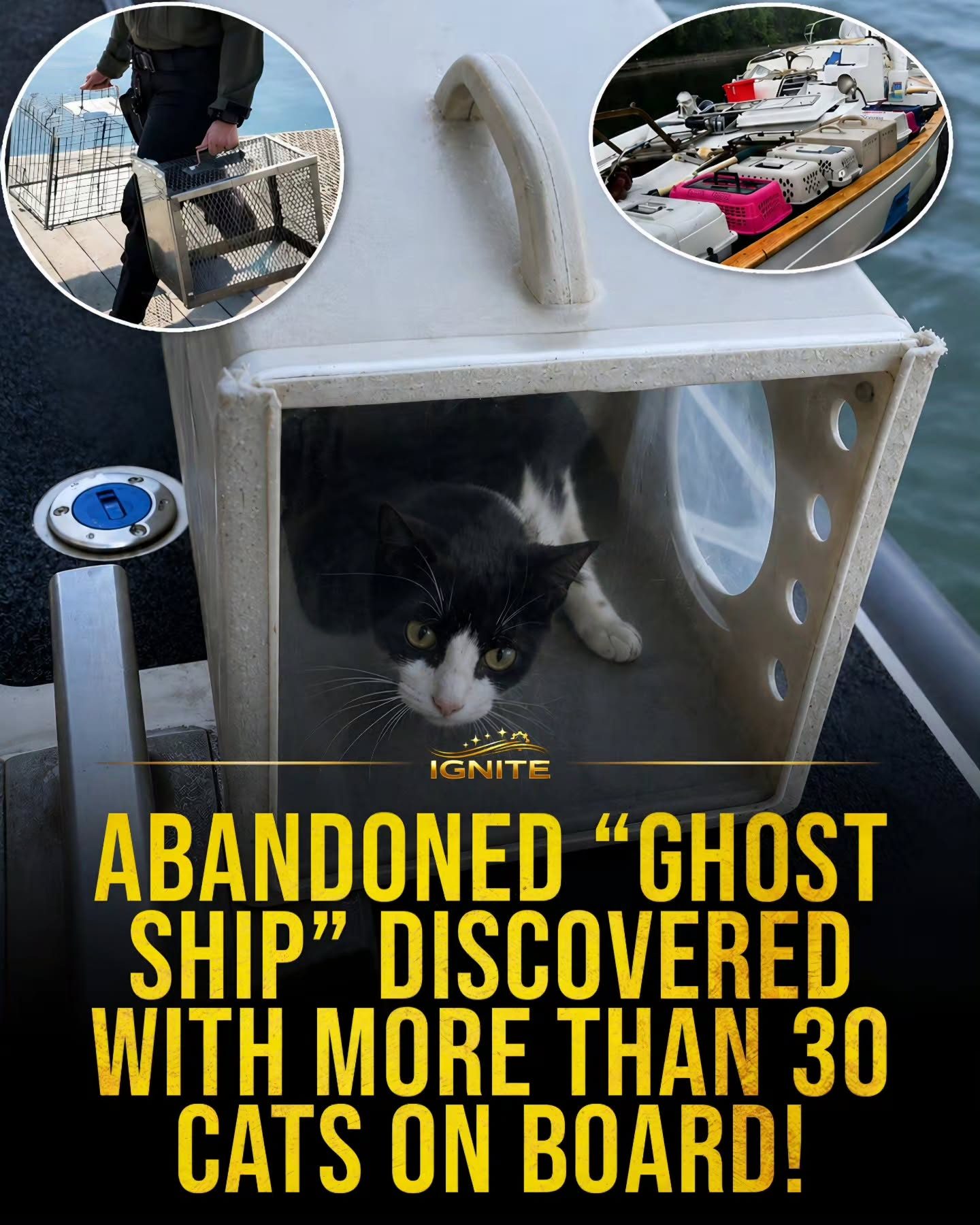 Mysterious "Ghost Ship" With 30 Cats Found