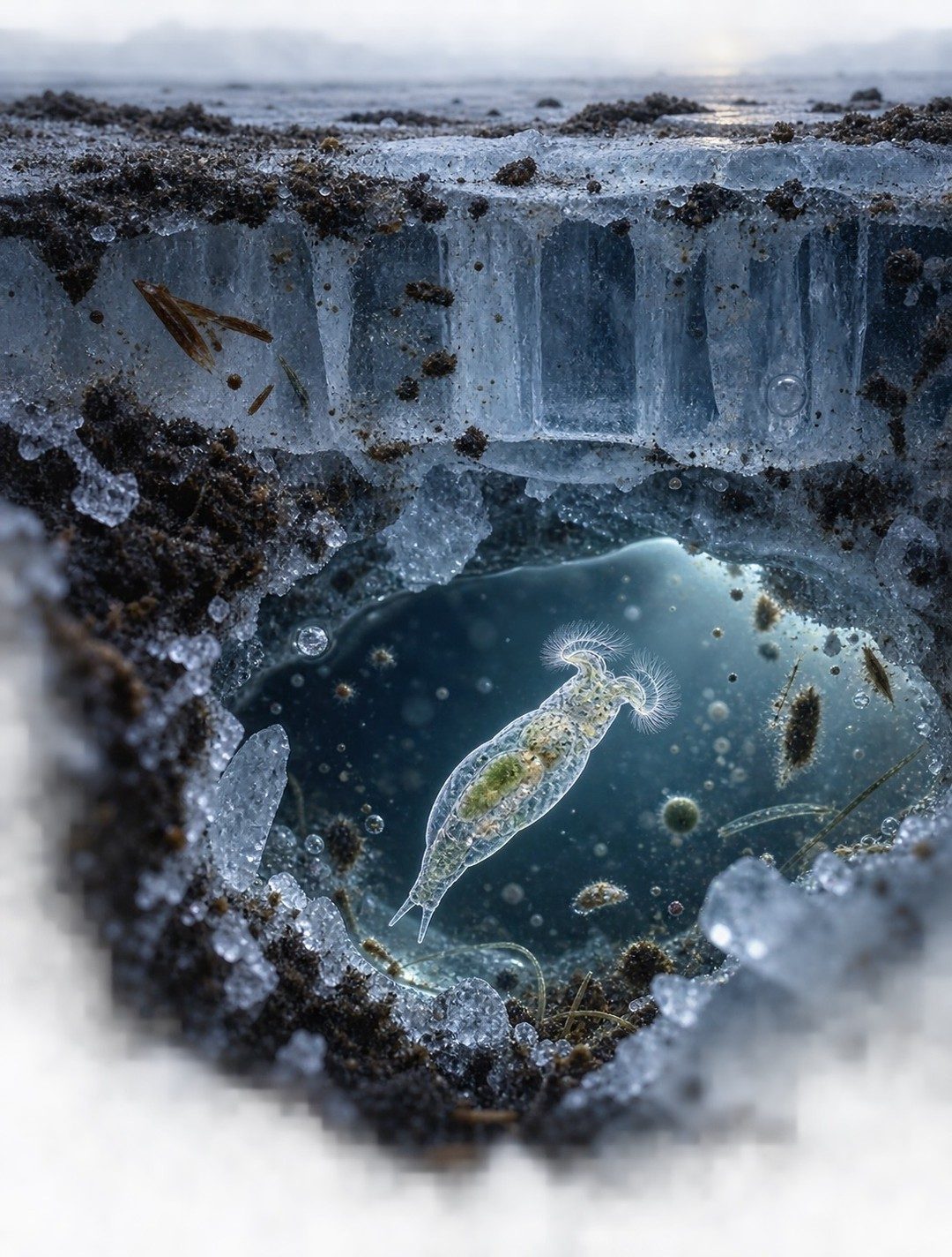 Tardigrades in Frozen Water: Extreme Life Ecosystem