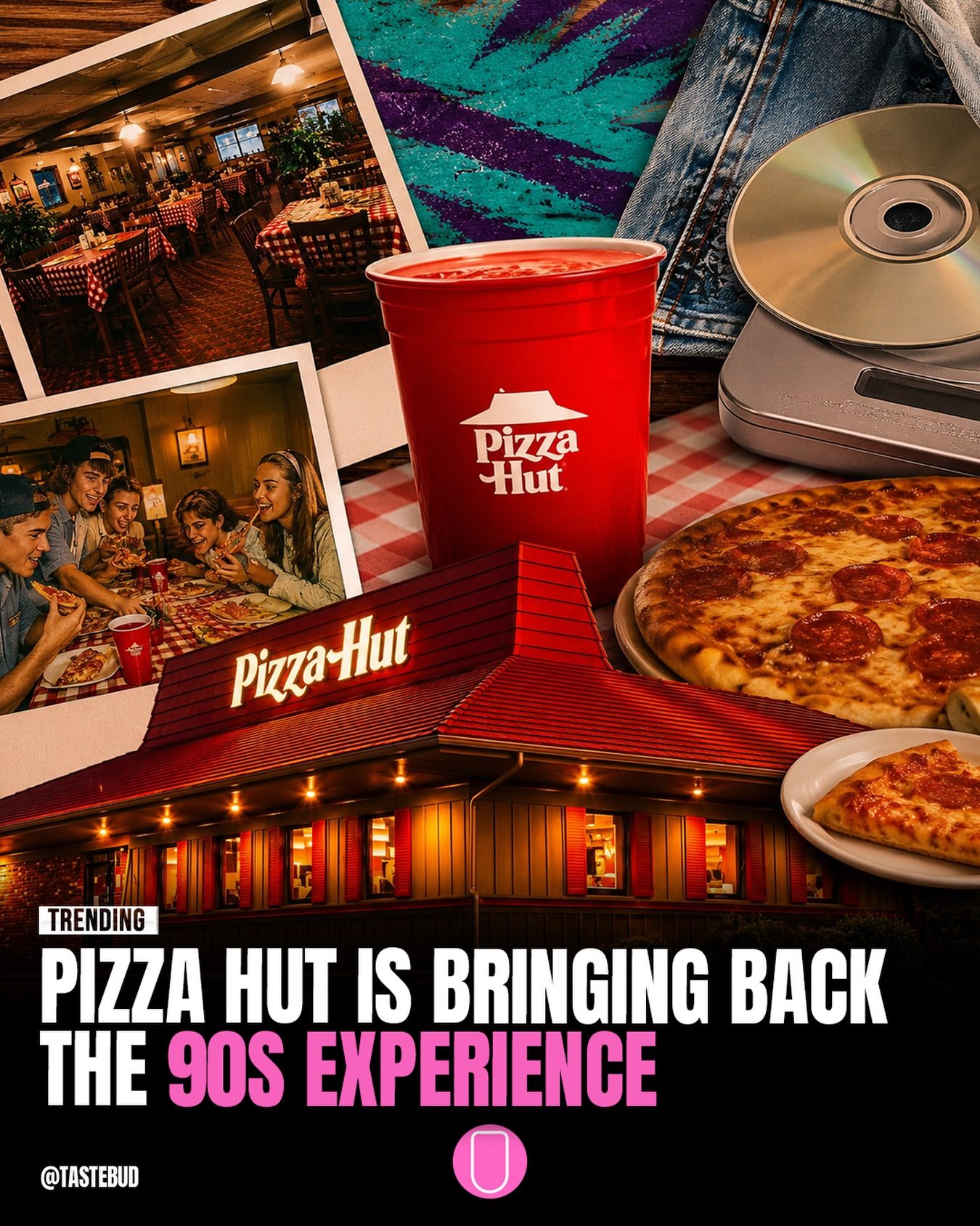 Pizza Hut Revives 90s Dining with Salad Bars & Arcade