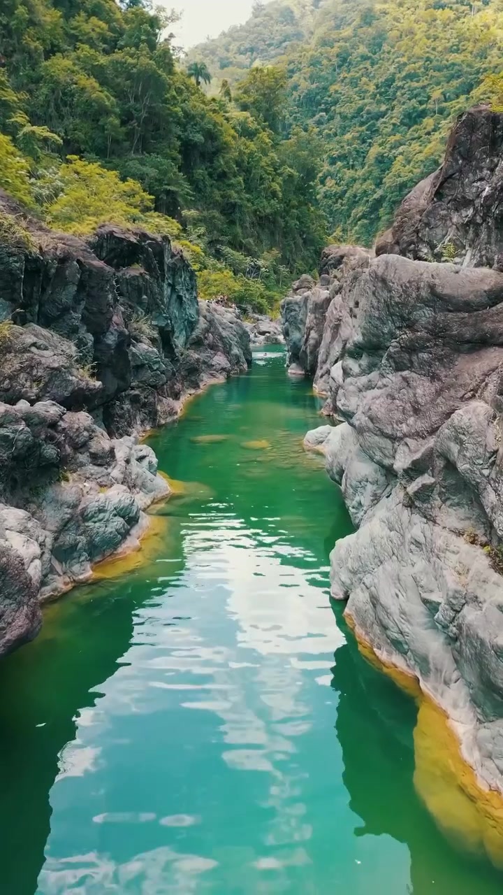 Aerial View of River Gorge: Natural Beauty