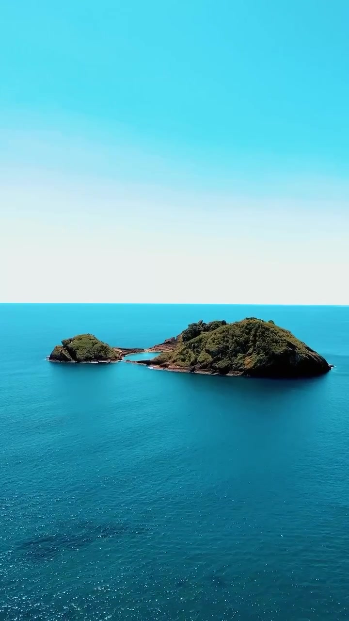 Aerial Views of Lush Islands and Turquoise Water