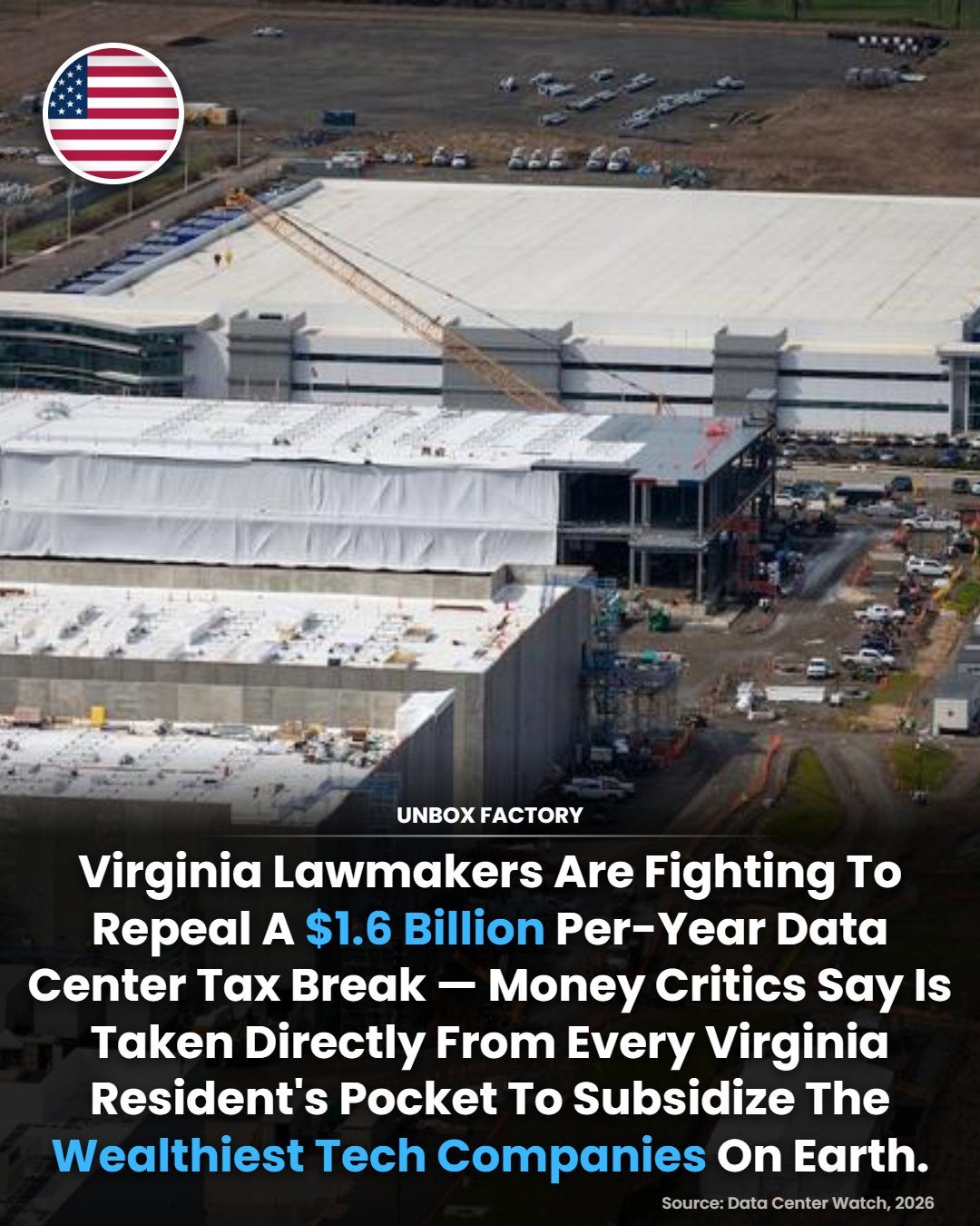 Virginia Lawmakers Consider Ending $1.6B Data Center Tax Break