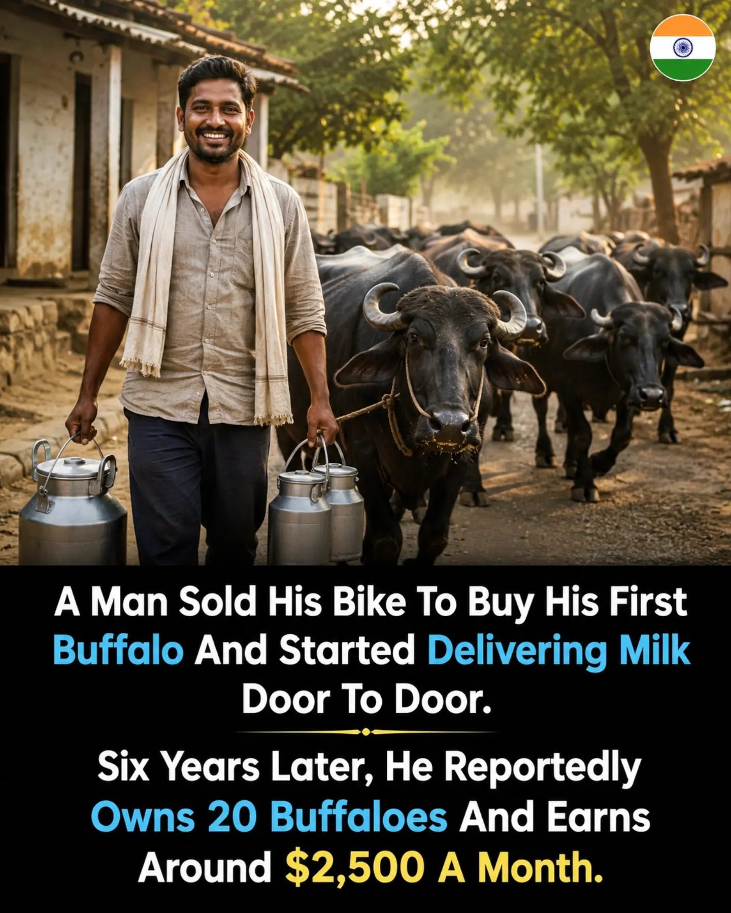 Man Transforms Bike Sale into Thriving Buffalo Milk Business