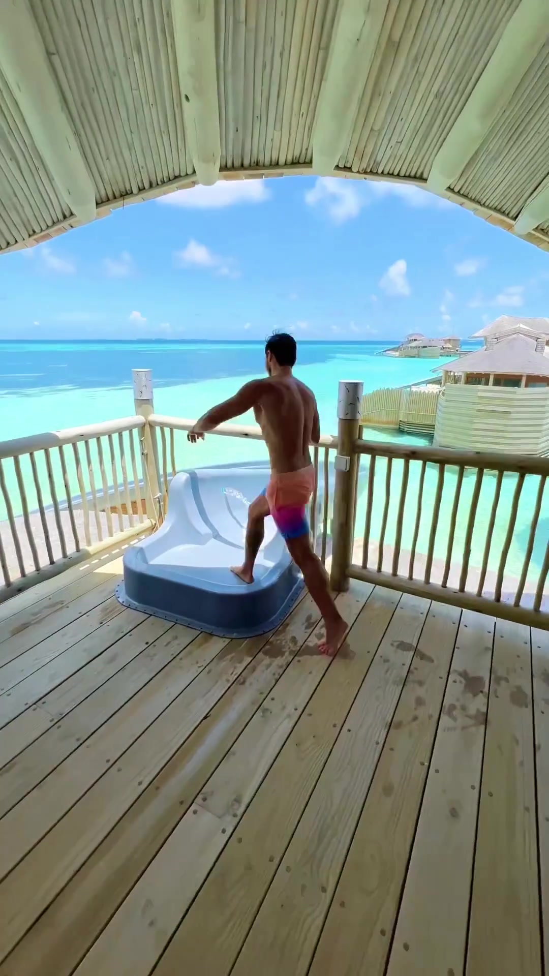 Soneva Jani's Ocean Water Slide Experience