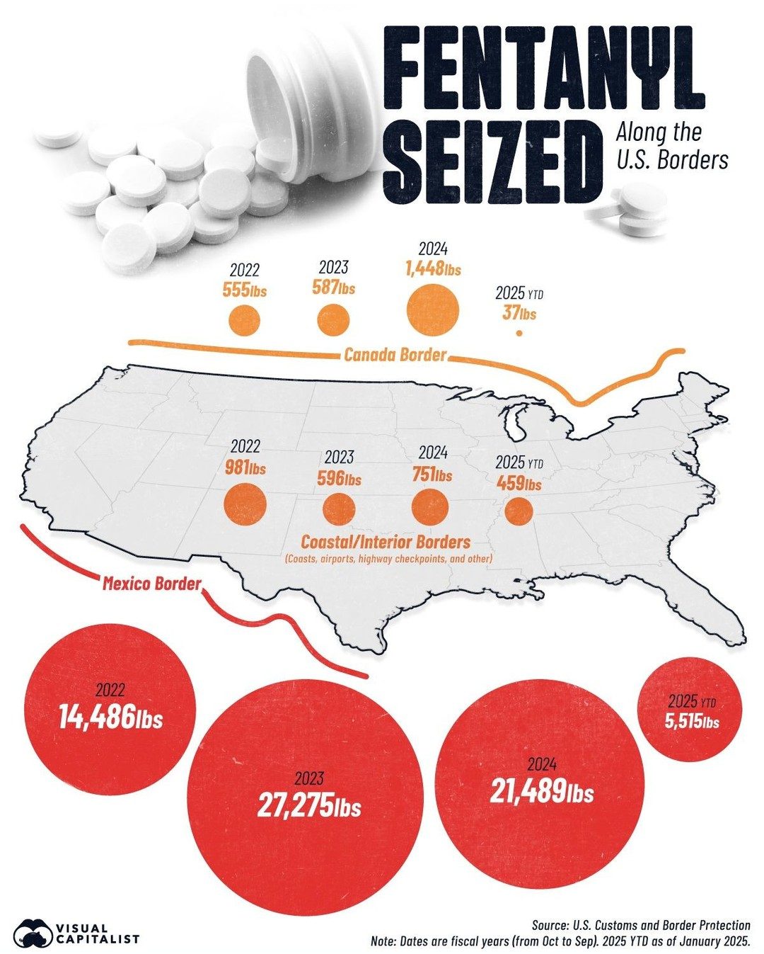 Fentanyl Seizures: Mexico Border Hotspot Since 2022