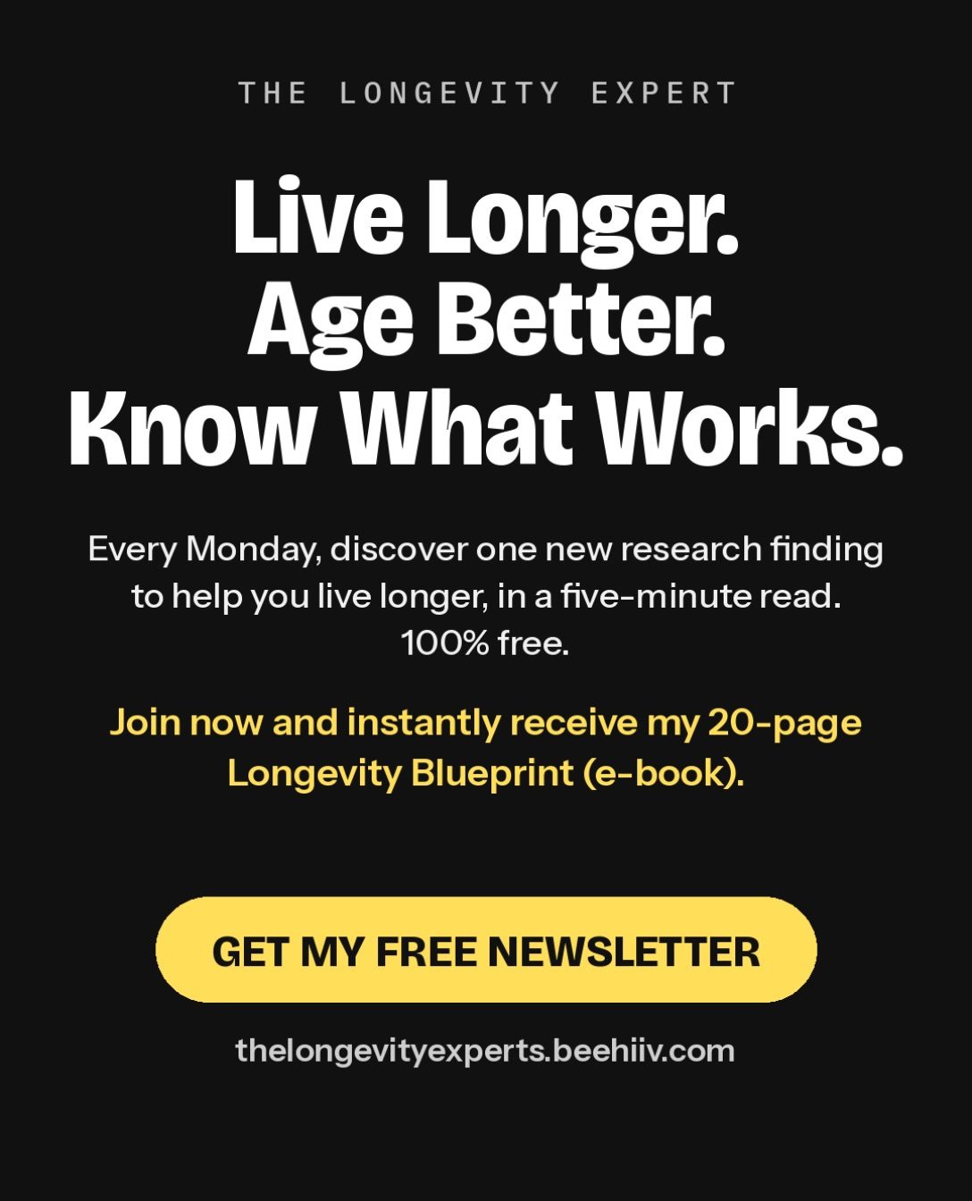 Get Weekly Longevity Research in 5 Minutes