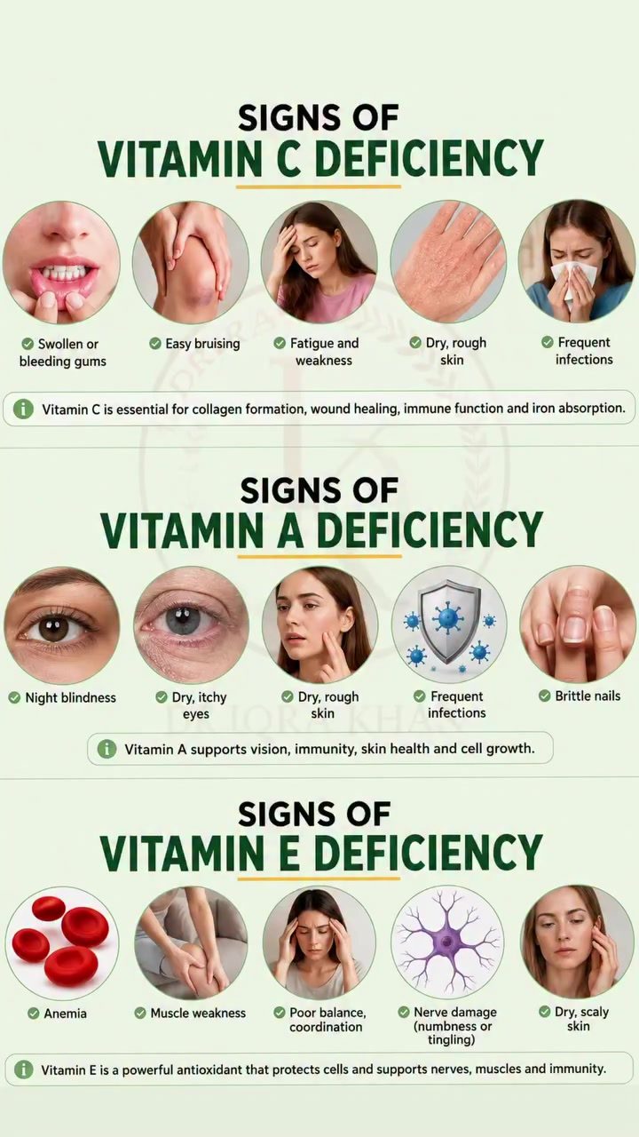 Stopping Vitamin Deficiencies Early: Key Signs of C, A, and E