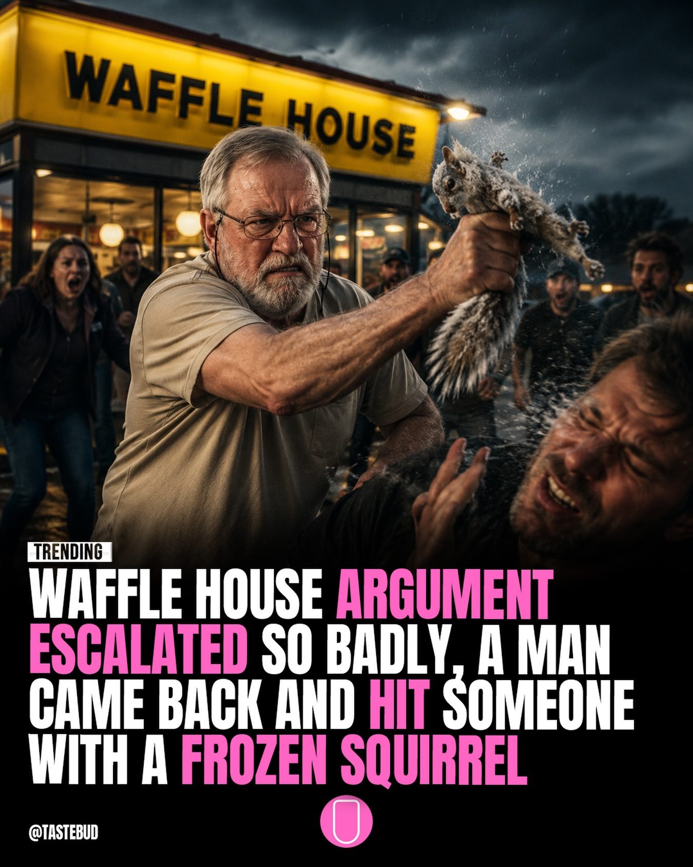 Man Returns With Frozen Squirrel in Waffle House Fight