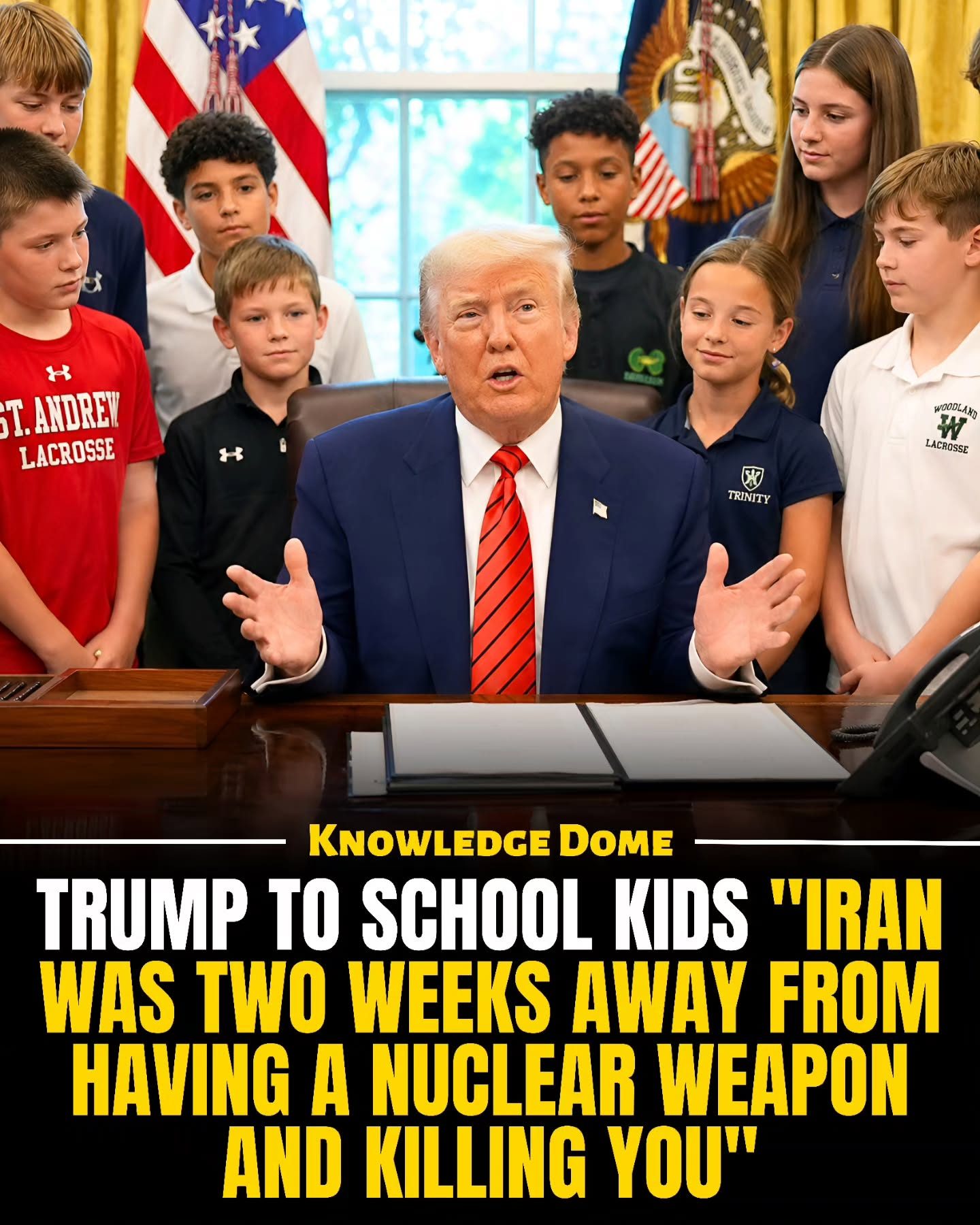 Trump's Iran Nuclear Warning to Kids Sparks Outrage