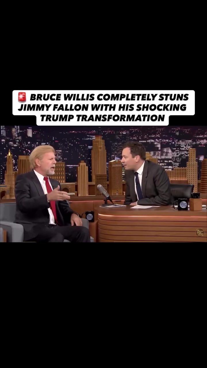 Bruce Willis Donald Trump Impersonation on Tonight Show