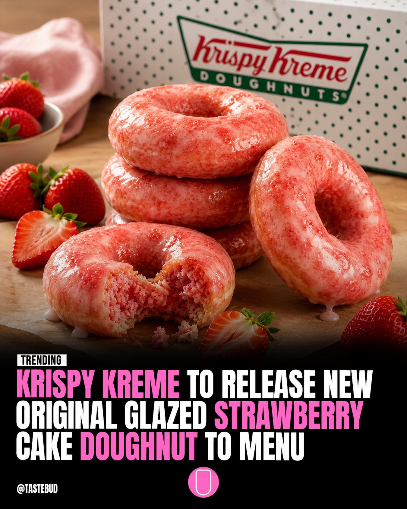 Krispy Kreme's Summer Strawberry Cake Doughnut Debut