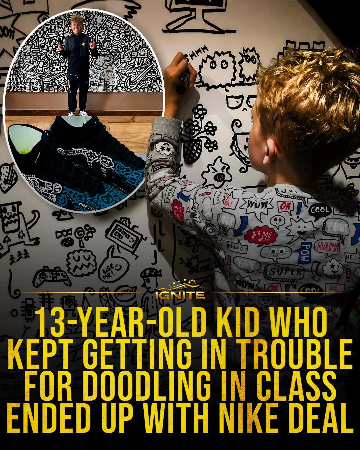 13-Year-Old's Art Leads to Nike Deal