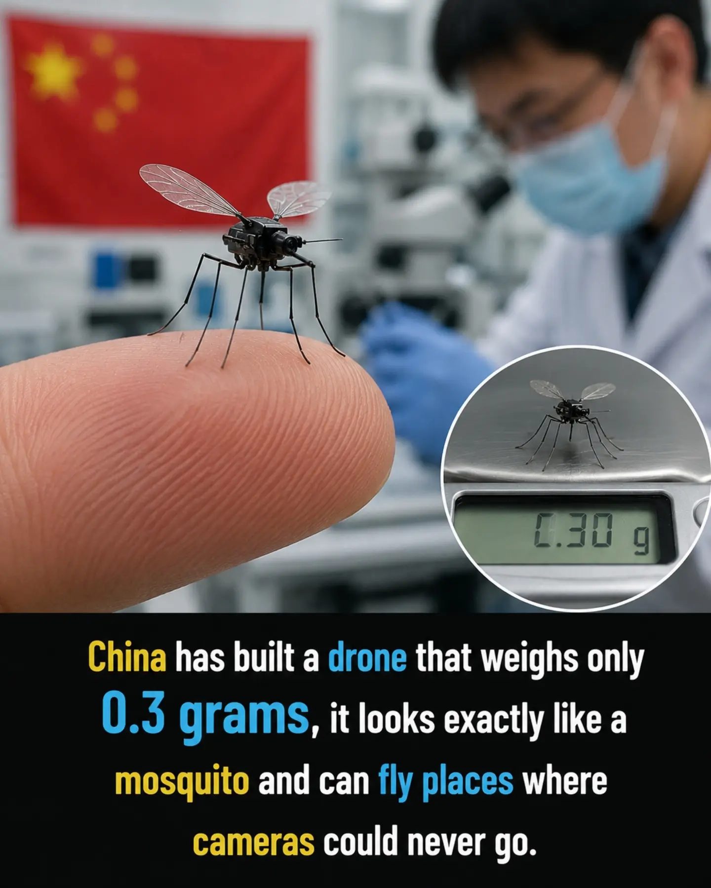 The Lightest Drone Ever: 0.3g Micro-Drone