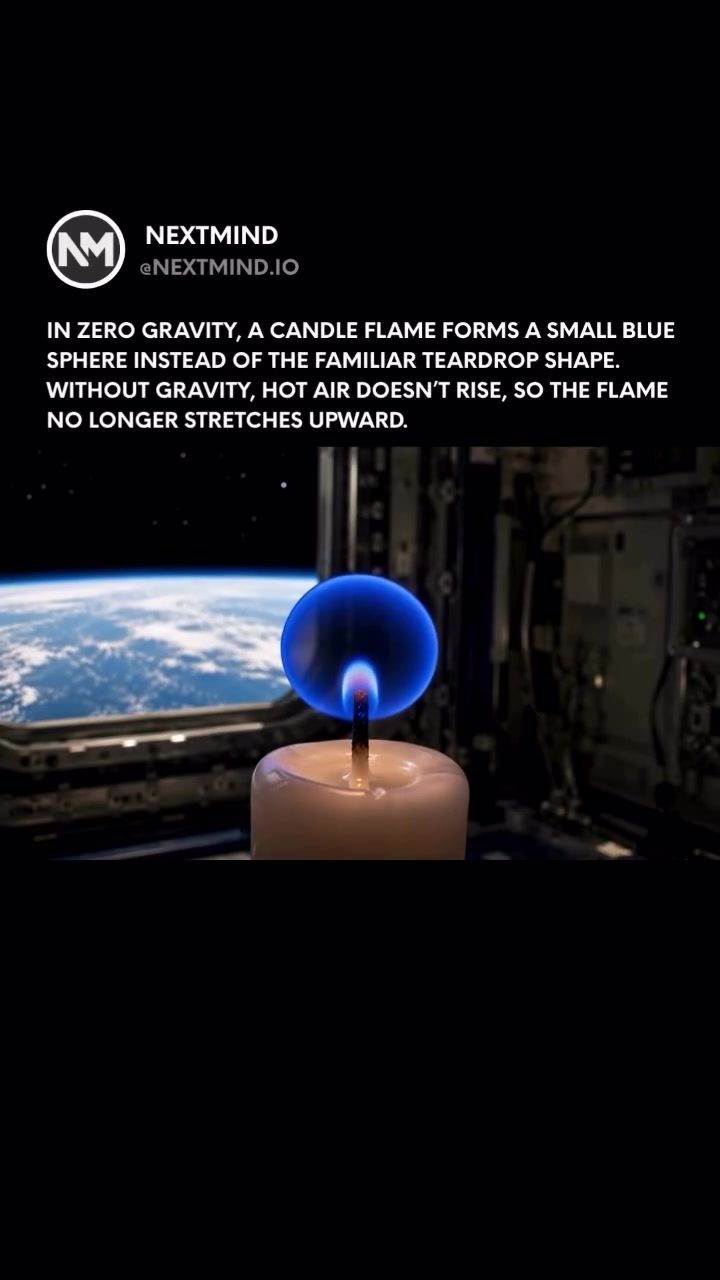 Candle Flame in Space Reveals Surprising Shape