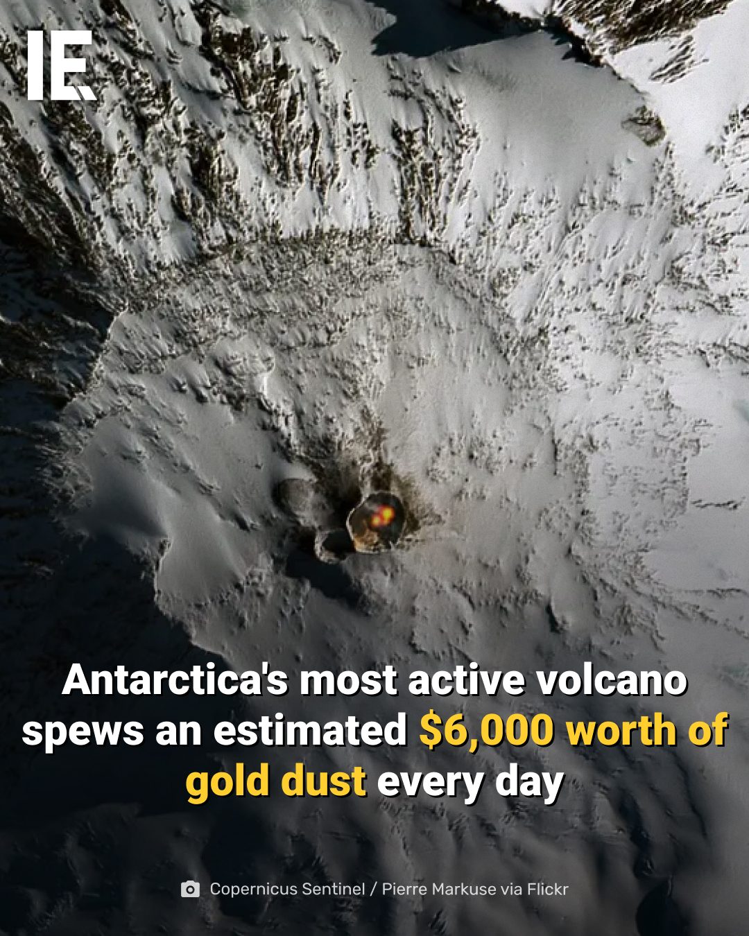 Mount Erebus' Gold Dust: Antarctica's Active Volcano