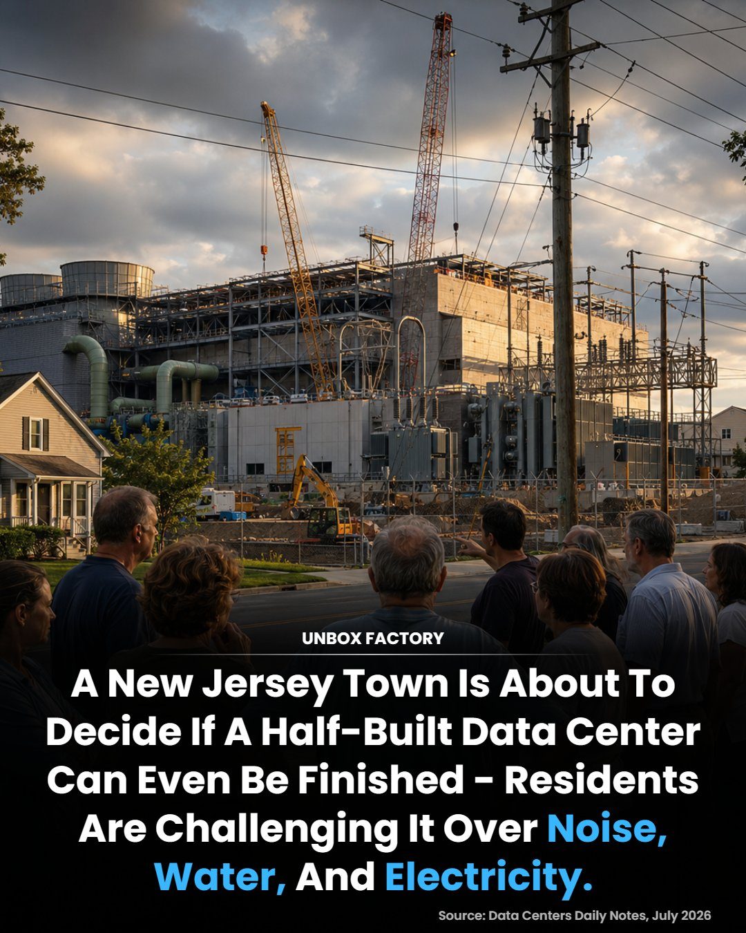 New Jersey Town Fights AI Data Center Over Noise and Resources