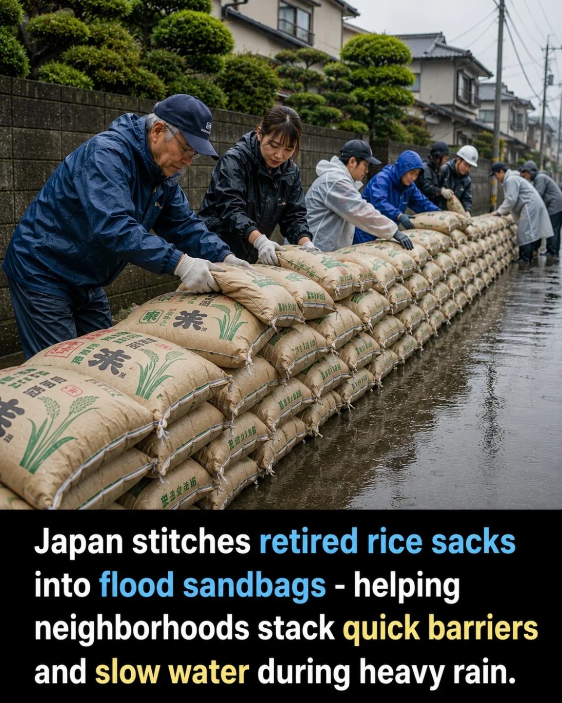 Repurposing Rice Sacks: Japan's Community Flood Defense