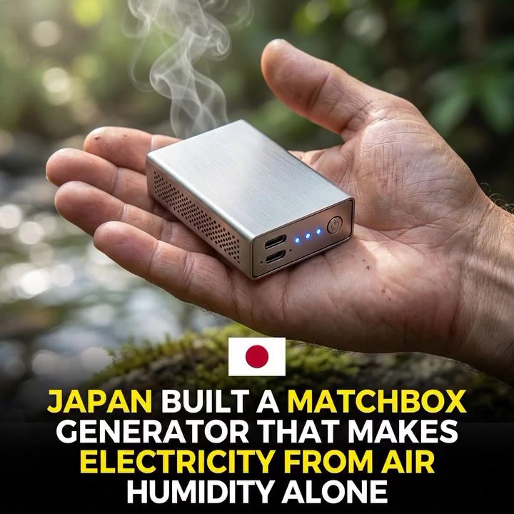 Japan's Matchbox Generator: Electricity from Air Humidity