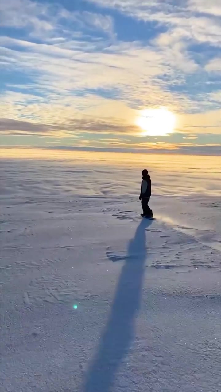 Kirovsk Russia Winter Landscape with Person