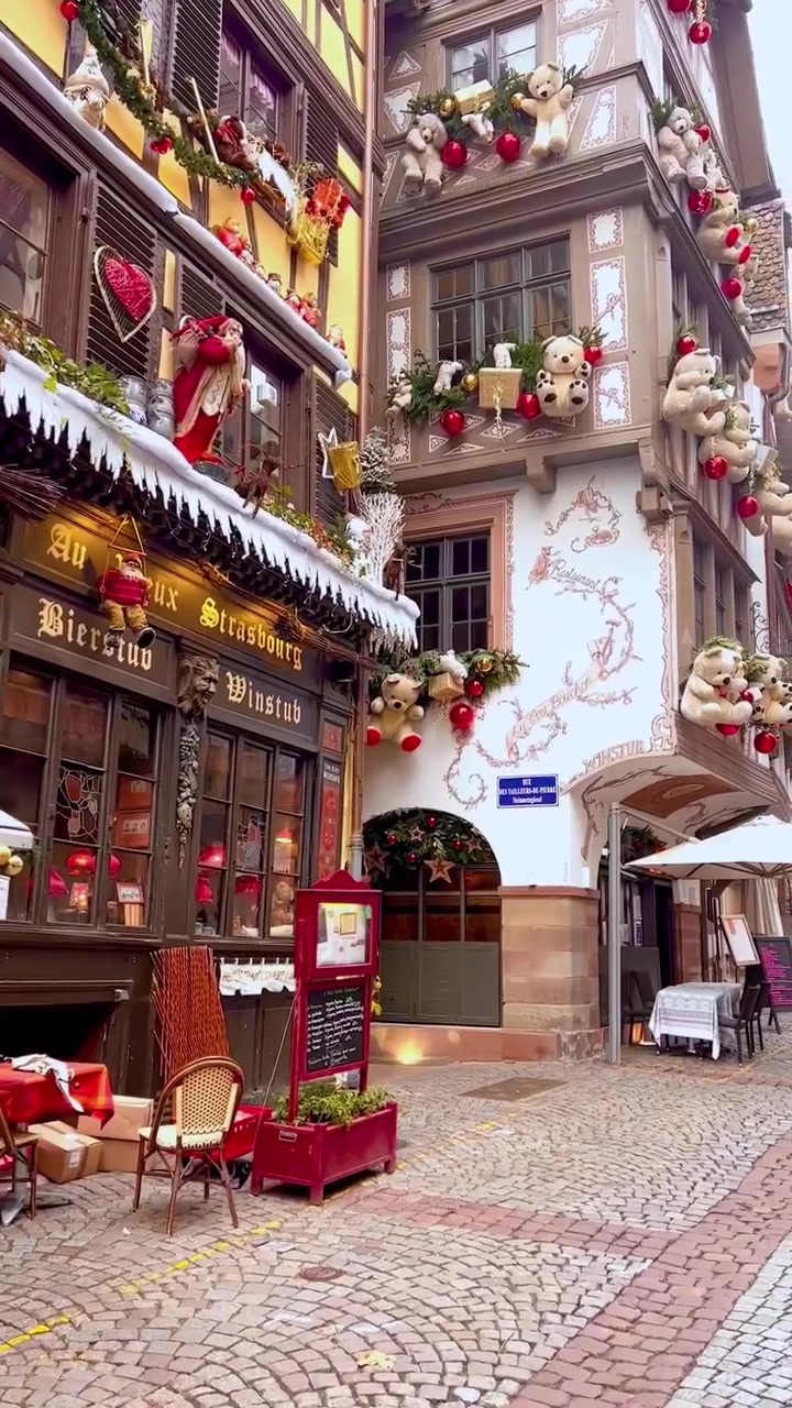 Strasbourg Christmas Decorations: A Festive Street View