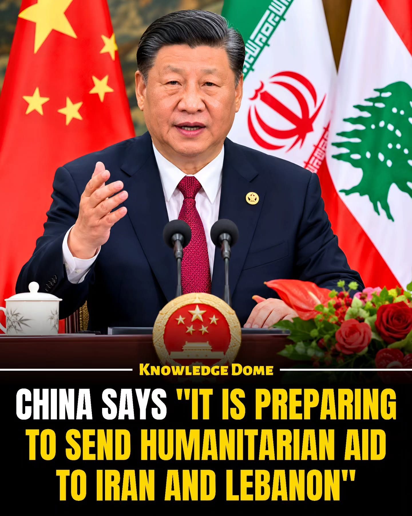 China's Humanitarian Aid to Iran and Lebanon