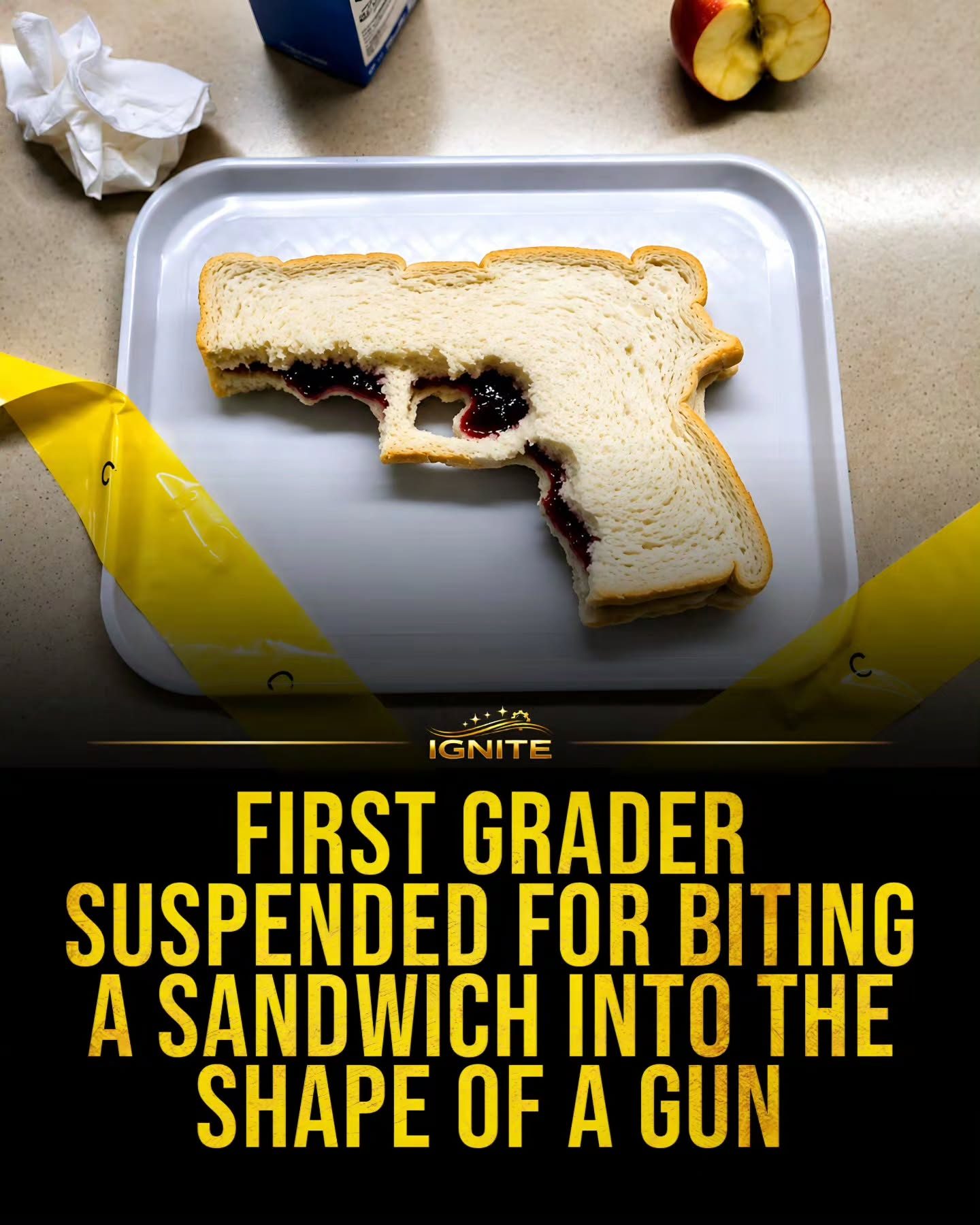 Humor Ensues: First Grader Suspended for Gun-Shaped Sandwich