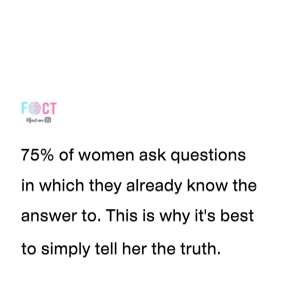Understanding Why 75% of Women Ask Known-Answer Questions