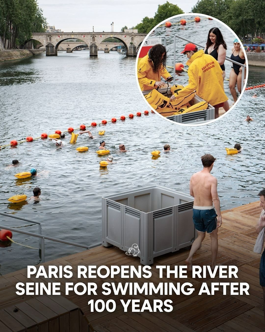 Historic Moment: Swimming Returns to Paris's Seine River