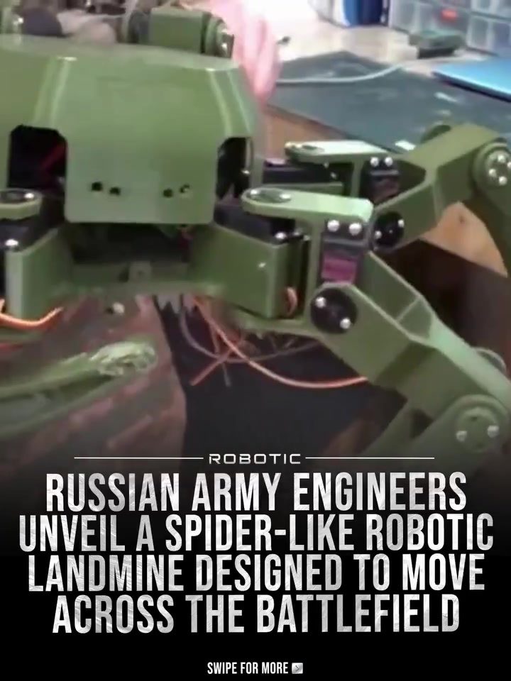 Russian Army's Spider-Like Robotic Landmine: Battlefield Mobility