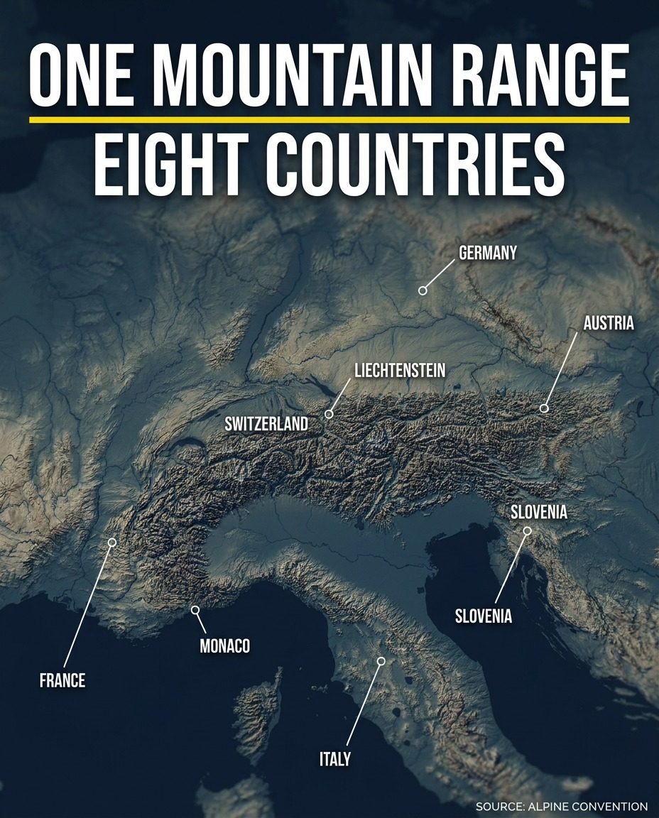 Alps Mountain Range: Eight Countries in One