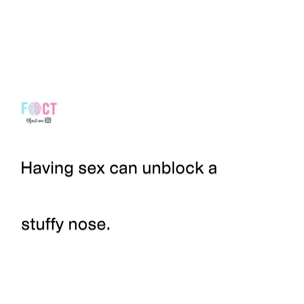 Sex's Surprising Benefit: Unblocking a Stuffy Nose