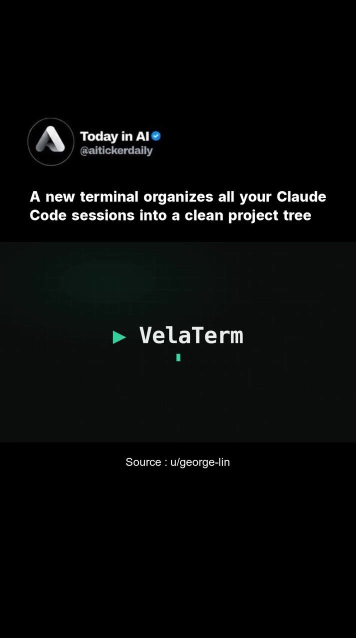 VelaTerm: Organize Claude Code Sessions with a Tree-Based Terminal
