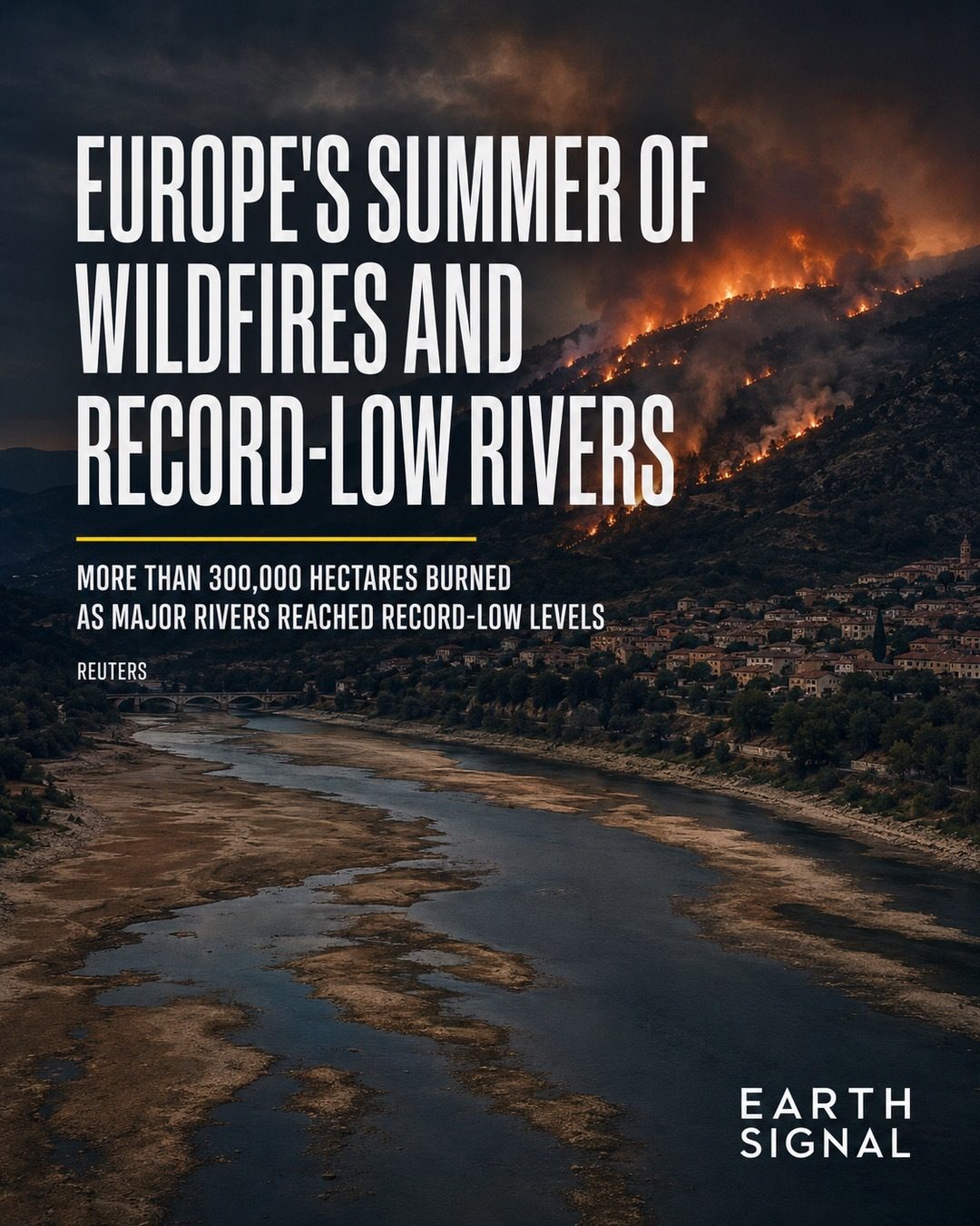 European Wildfires: 300,000 Hectares Burned