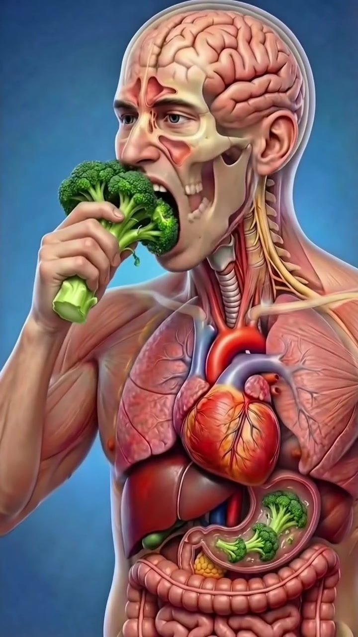 Broccoli's Journey: Organs It Nourishes