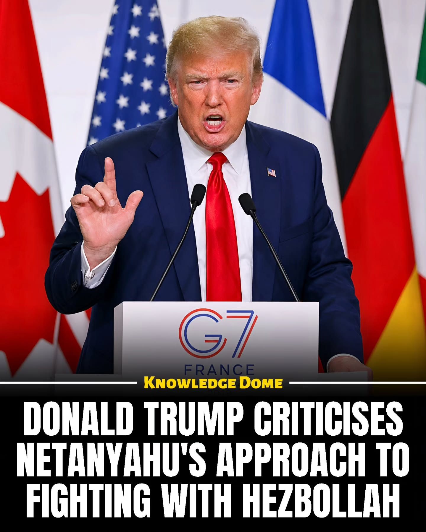 Trump Criticizes Israel's Lebanon Fighting at G7 Summit