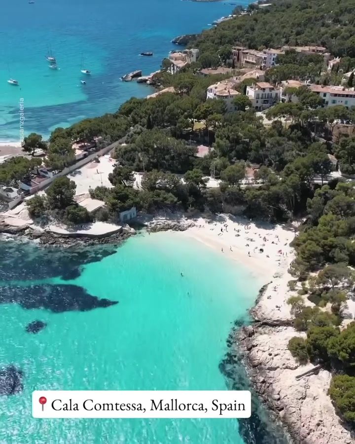 Aerial Views of Cala Comtessa Beach