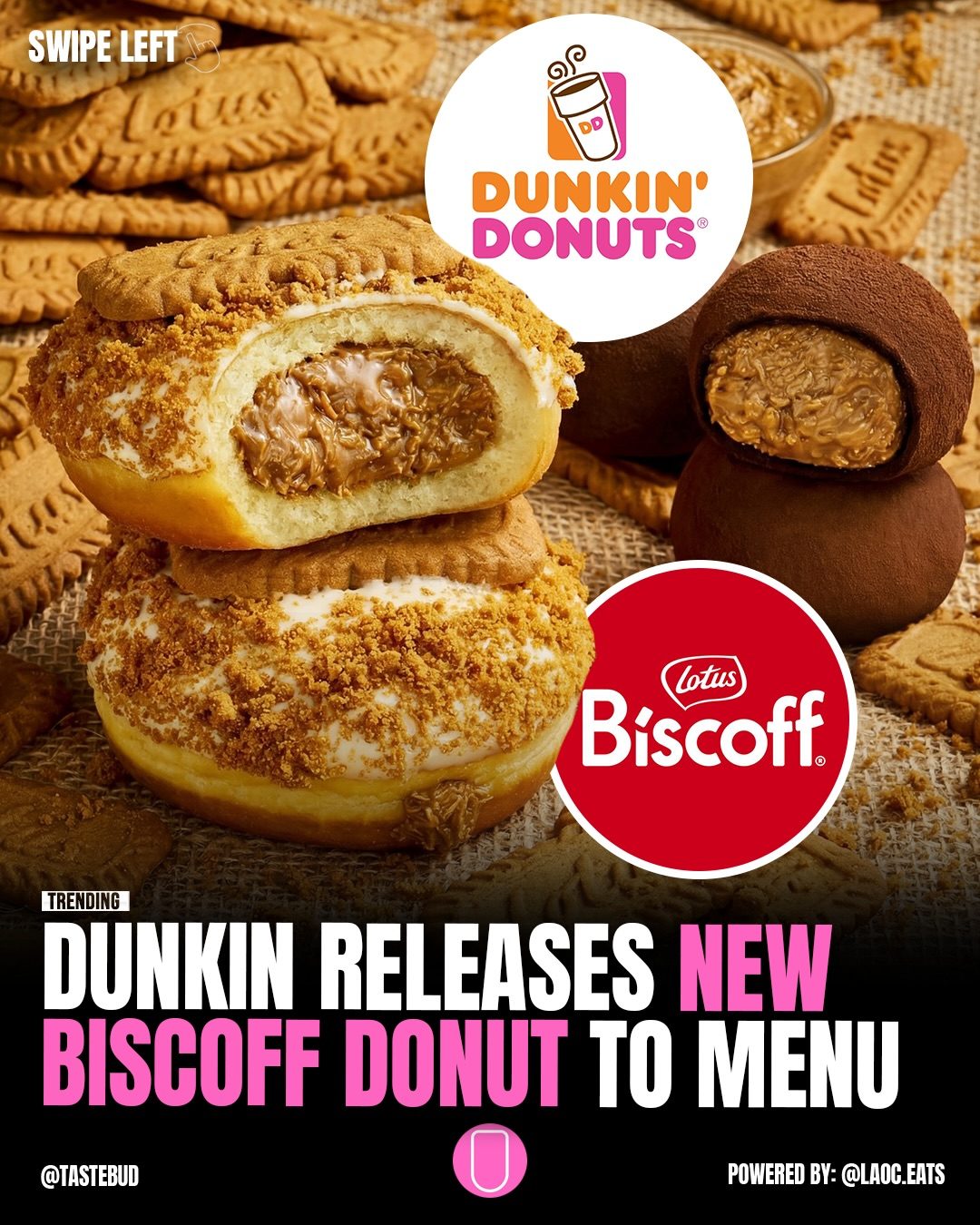 Dunkin' Donuts Introduces Lotus Biscoff Donut in Seoul