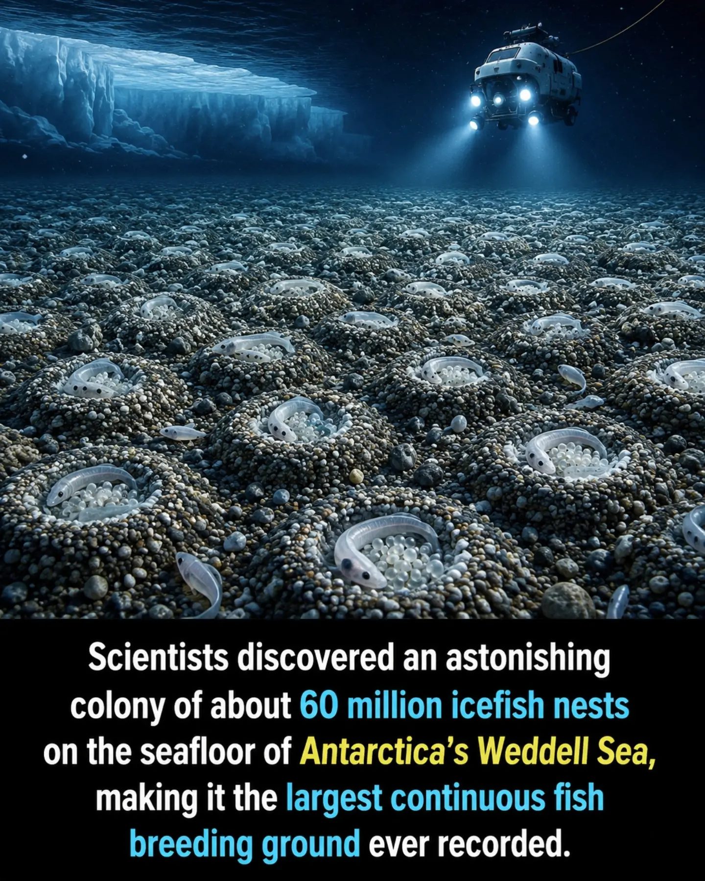 Scientists Discover 60 Million Icefish Nests in Antarctica